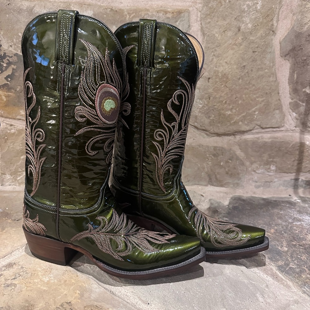 Lucchese Classics Green Patent Leather